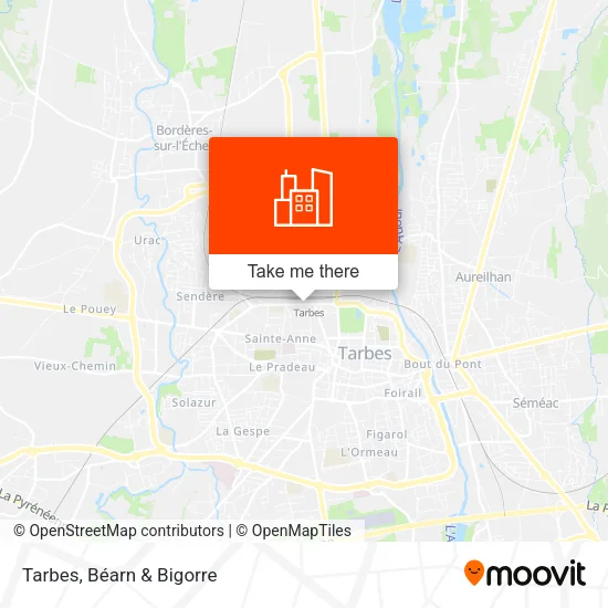 Tarbes map
