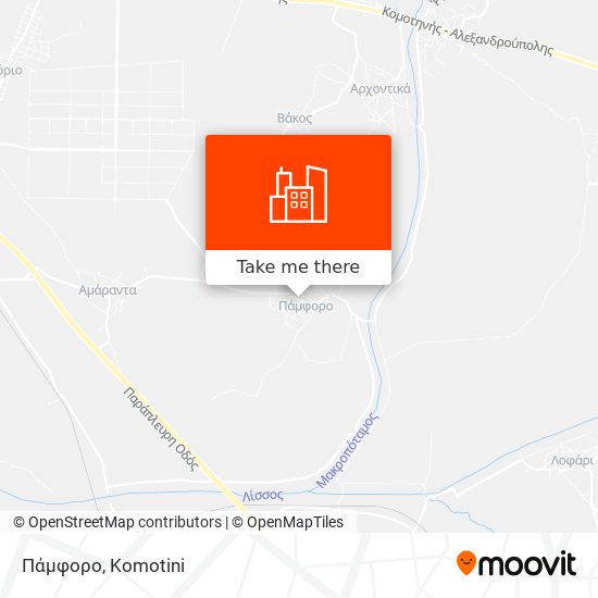 Πάμφορο map