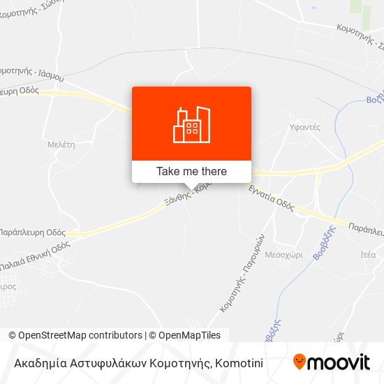 Ακαδημία Αστυφυλάκων Κομοτηνής map