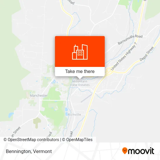 Bennington map
