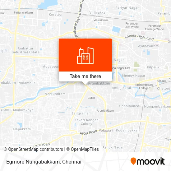 Egmore Nungabakkam map