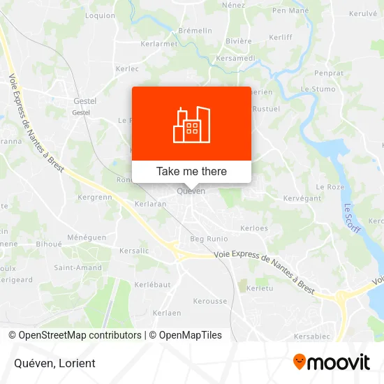 Quéven map