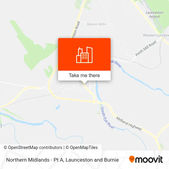 Northern Midlands - Pt A map