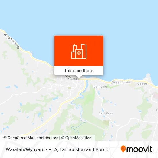 Waratah/Wynyard - Pt A map