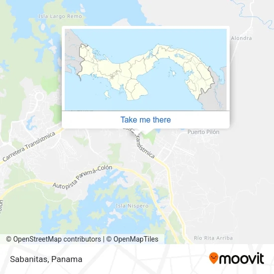 Sabanitas map