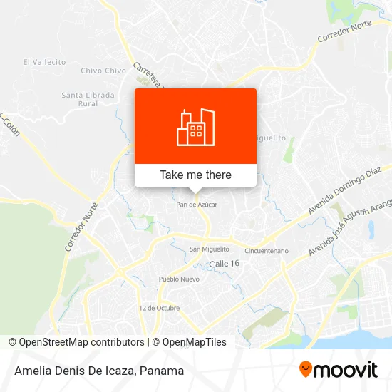 Amelia Denis De Icaza map