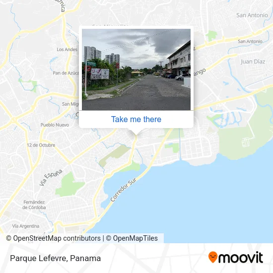 Parque Lefevre map