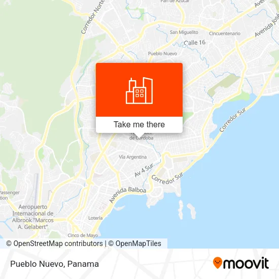Pueblo Nuevo map
