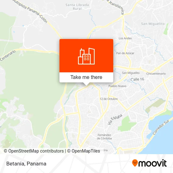 Betania map