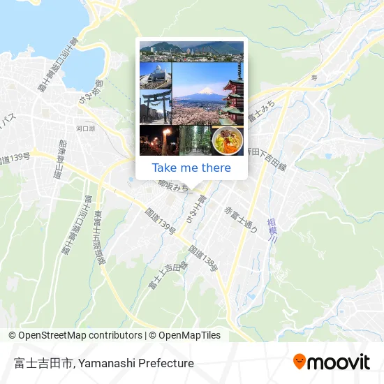 富士吉田市 map