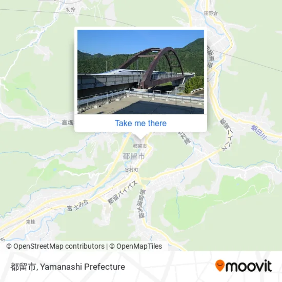 都留市 map