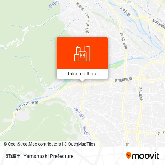 韮崎市 map