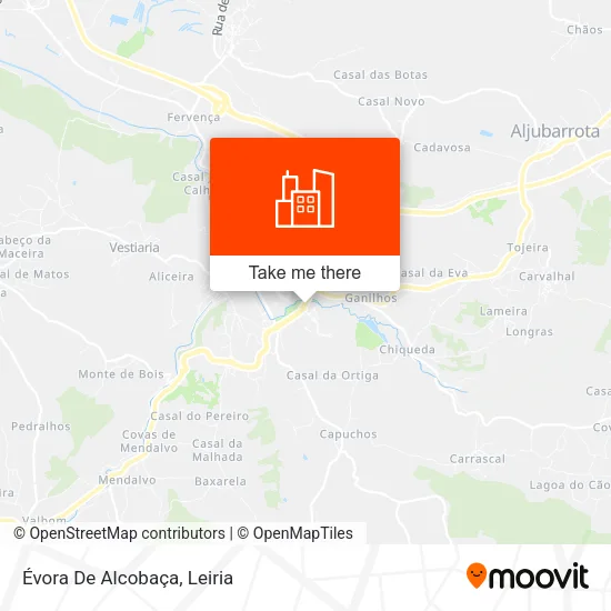 Évora De Alcobaça map