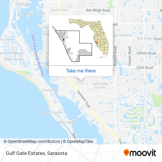 Gulf Gate Estates map