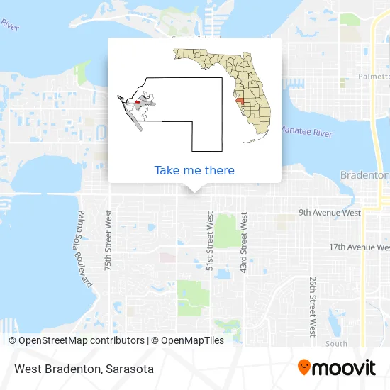 West Bradenton map