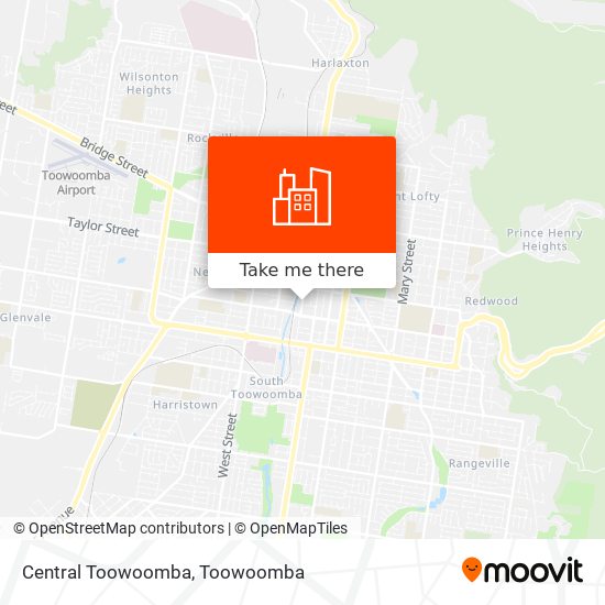 Central Toowoomba map