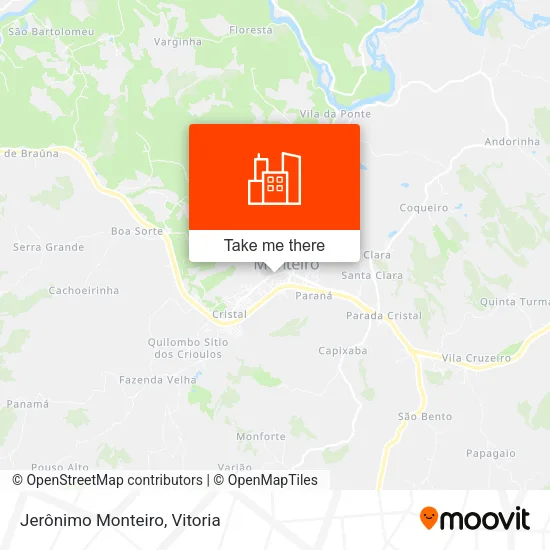 Jerônimo Monteiro map
