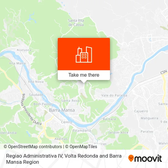 Regiao Administrativa IV map