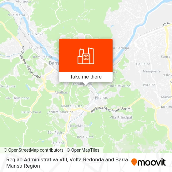 Regiao Administrativa VIII map