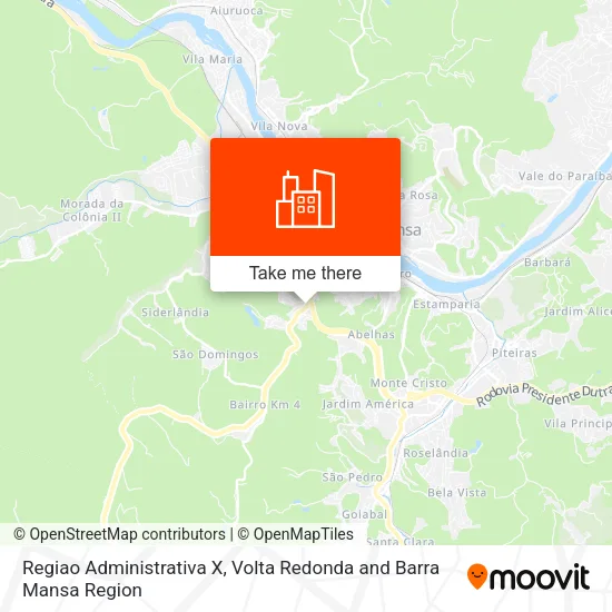 Regiao Administrativa X map