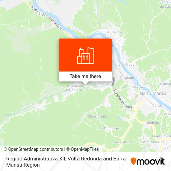 Regiao Administrativa XII map