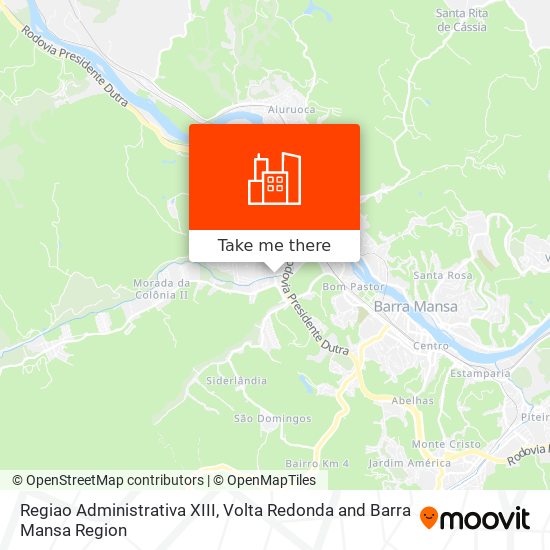 Regiao Administrativa XIII map