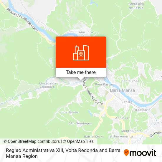 Regiao Administrativa XIII map