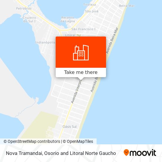 Nova Tramandai map