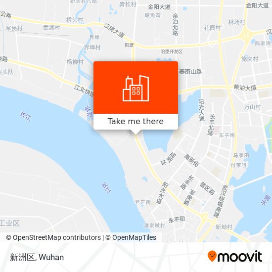 新洲区 map