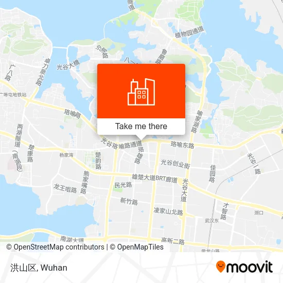 洪山区 map