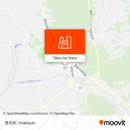 豊富町 map