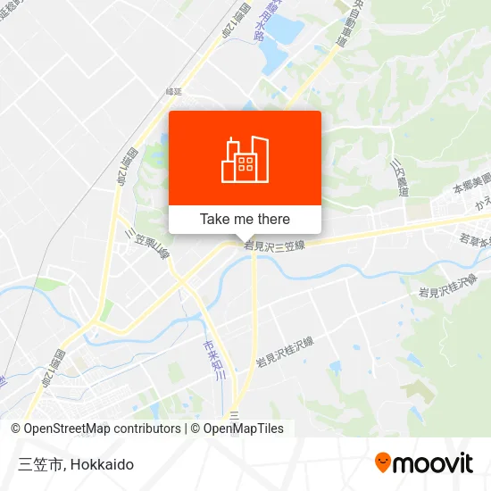三笠市 map