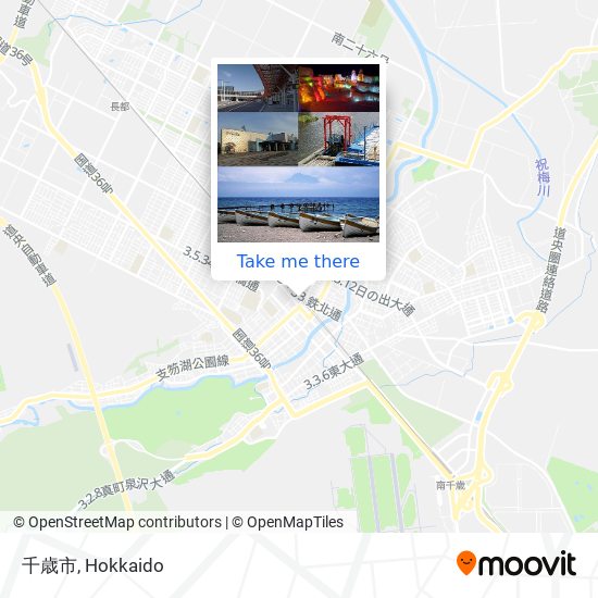 千歳市 map