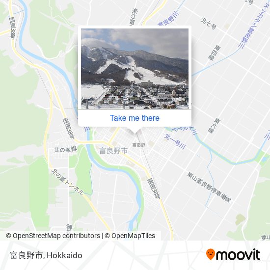富良野市 map