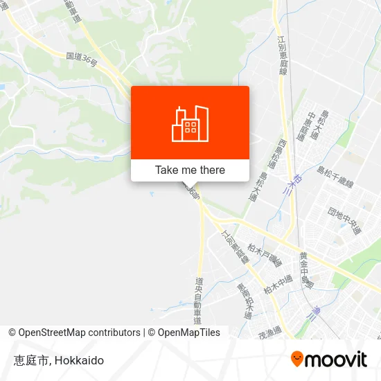 恵庭市 map