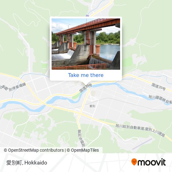 愛別町 map