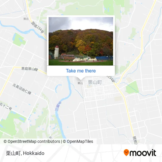 栗山町 map