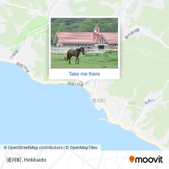 浦河町 map