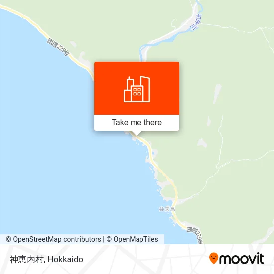 神恵内村 map