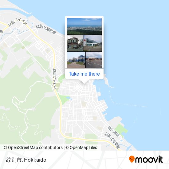 紋別市 map