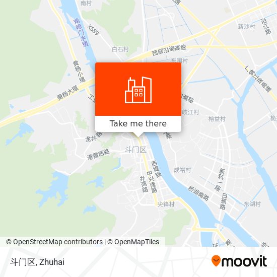 斗门区 map