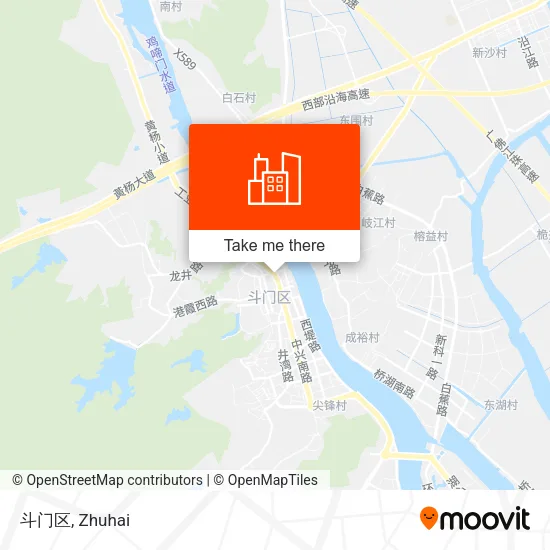斗门区 map