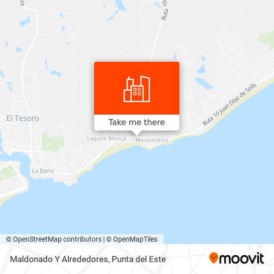 Mapa de Maldonado Y Alrededores