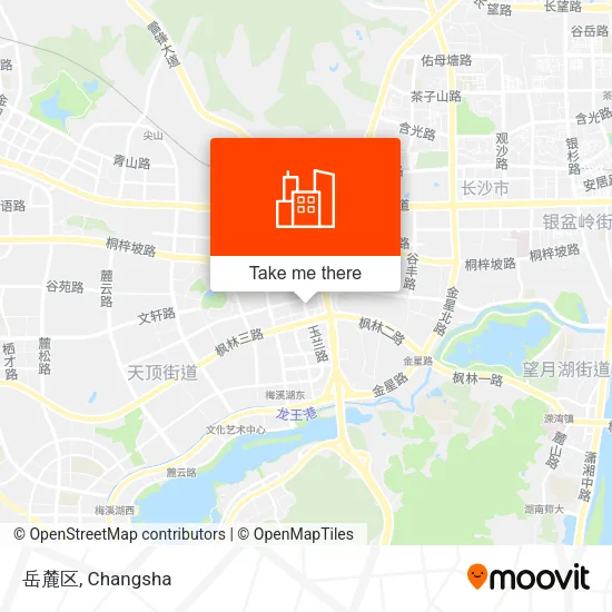 岳麓区 map