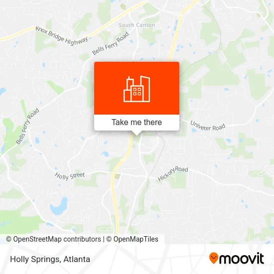 Holly Springs map