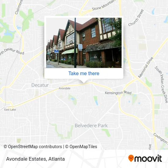 Avondale Estates map