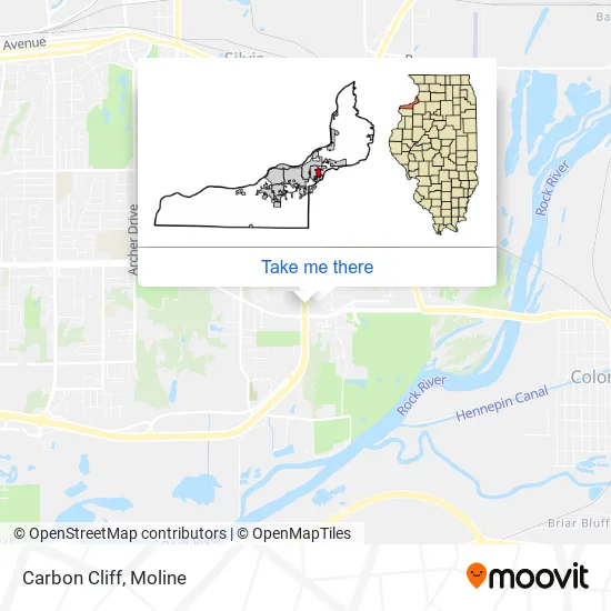 Carbon Cliff map