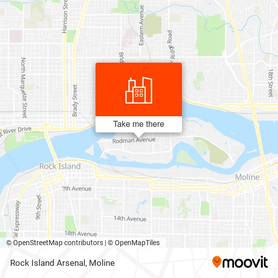 Rock Island Arsenal map