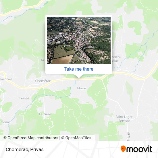 Chomérac map
