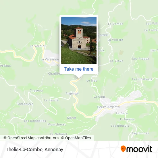 Thélis-La-Combe map